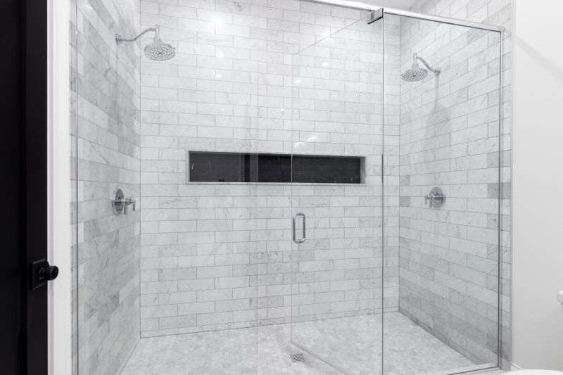 Luxurious Shower with Textured Tiles